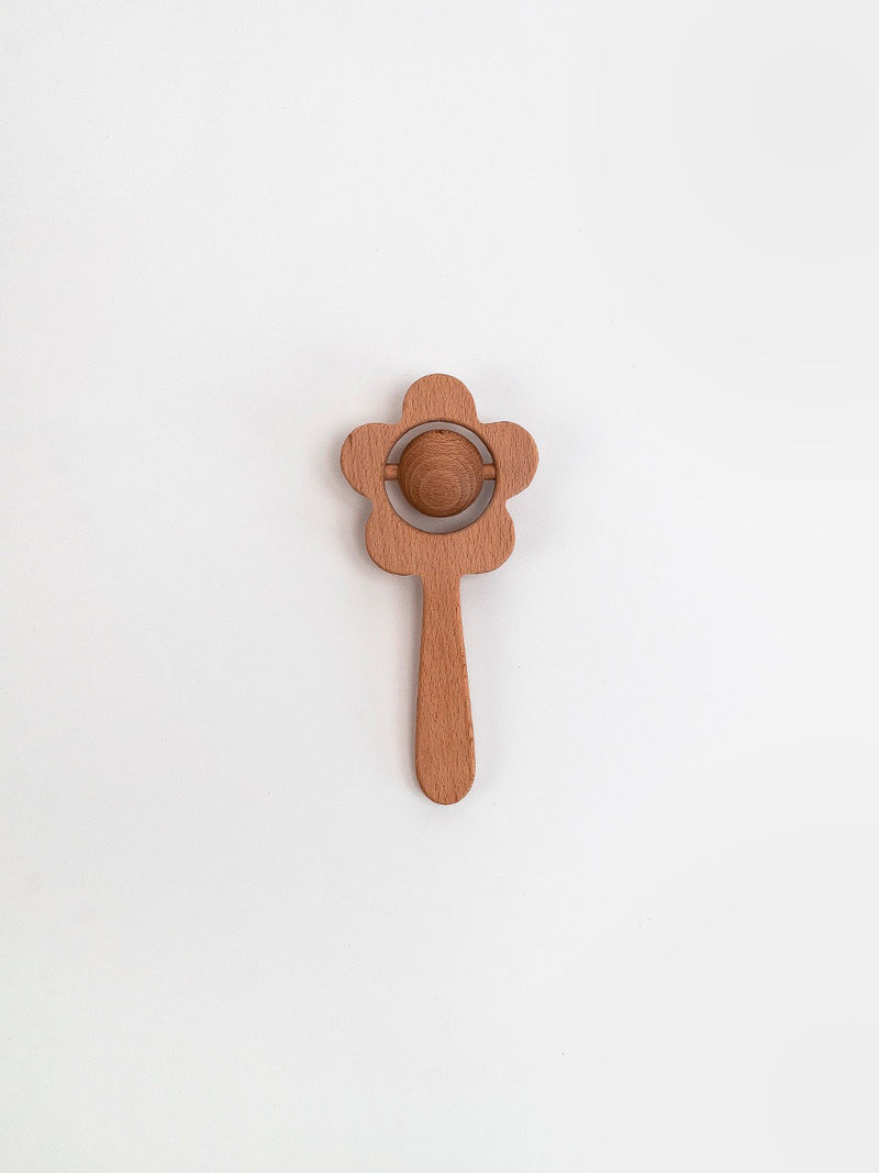 Flower Rattle | Beech & Beeswax | Natural