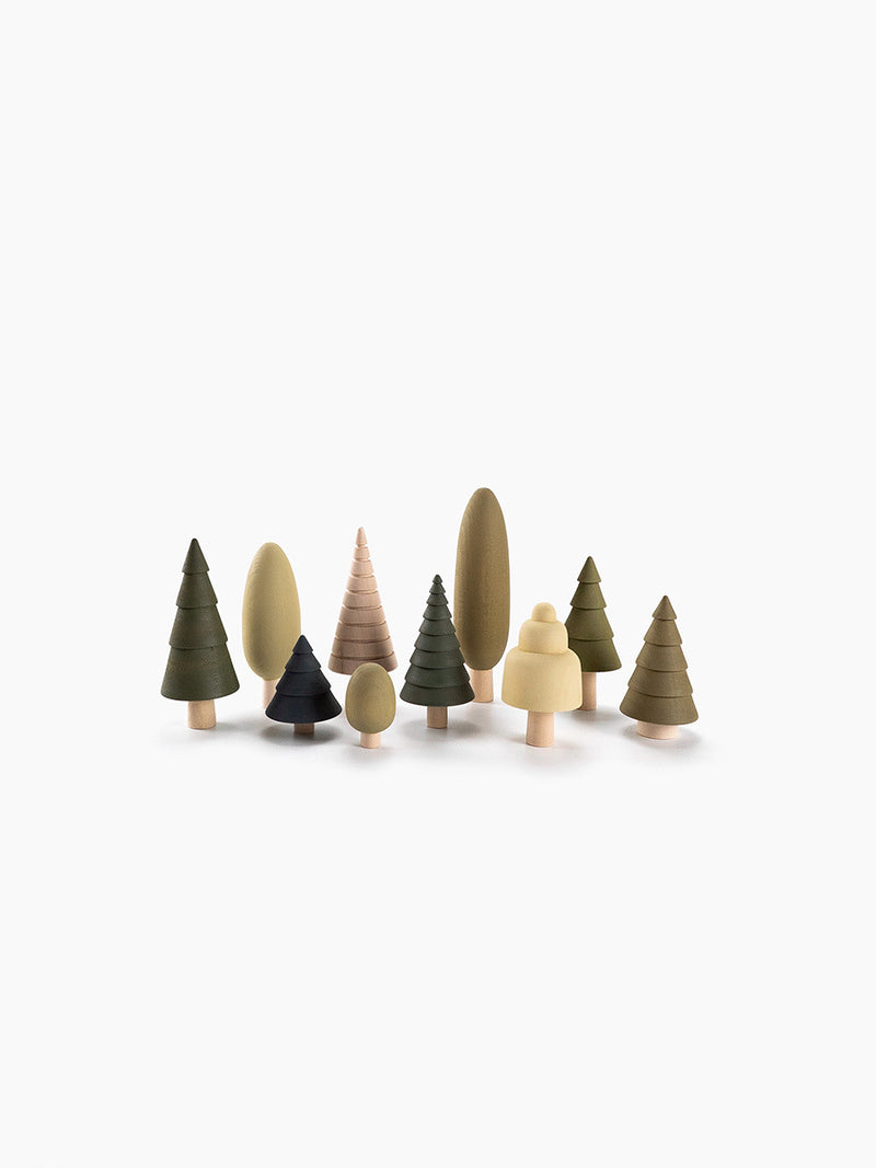 Wooden Forest Set | 10 Trees | Linden or Birch | SABO Concept