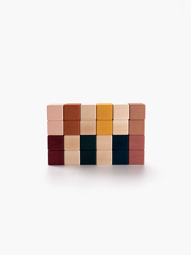 Wooden Blocks Set | 24 Multicolored Cubes | 4cm | Ages 1-5