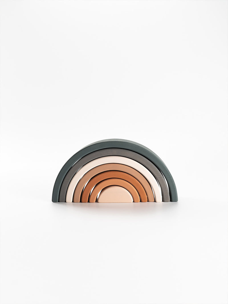 Wooden Rainbow Arch Stacker | 7 Pieces | Linden or Birch | 10.2" x 5.1"