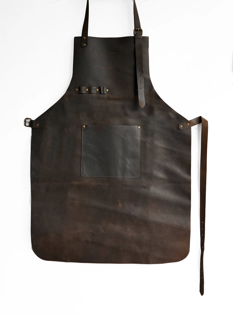 Scandinavian Leather Apron | Full-Grain Crazy Horse Leather