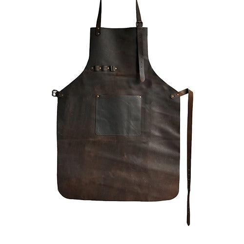 Scandinavian Leather Apron | Full-Grain Crazy Horse Leather