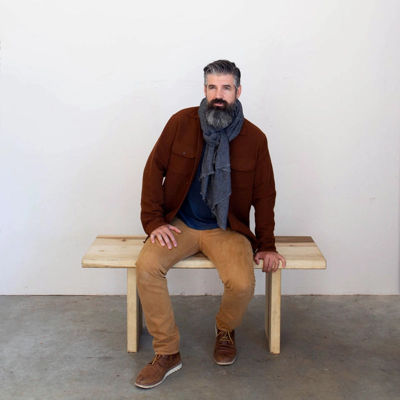 Cashmere Travel Scarf | Steely Gray | Hand-Dyed | 80" x 30"