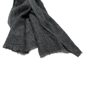 Cashmere Travel Scarf | Steely Gray | Hand-Dyed | 80" x 30"
