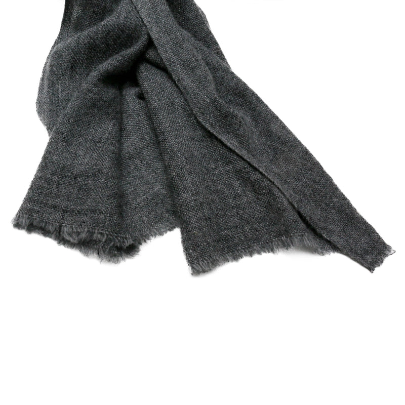 Cashmere Travel Scarf | Steely Gray | Hand-Dyed | 80" x 30"