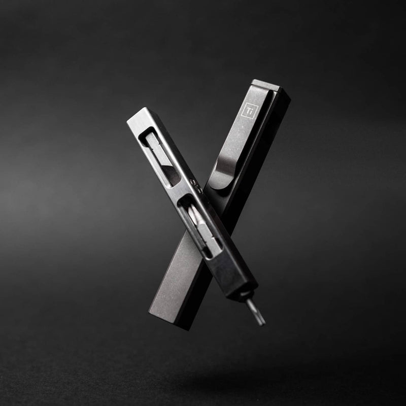 Bit Bar Inline | Solid Titanium Screwdriver | 1/4" Hex Drive
