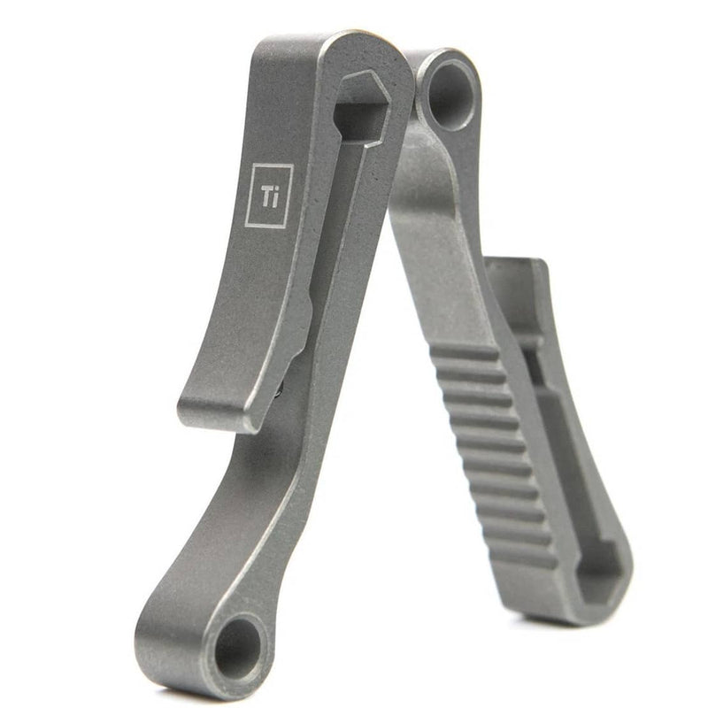 Titanium Pocket Clip | 1" Ruler, Hex Driver, Bottle Opener | BIGiDESIGN