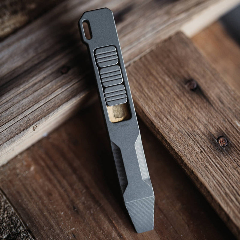Ti Pry Bar | Grade 5 Titanium | Magnetic Fidget Buttons