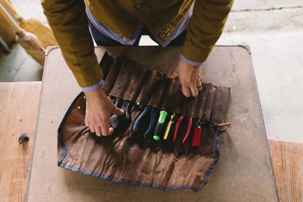 The Orville | Waxed Canvas & Leather Tool Roll