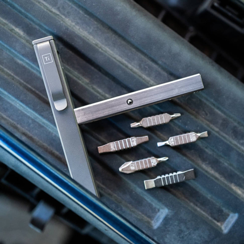 Bit Bar Inline Max | Grade 5 Titanium Screwdriver | 3 Configs, 6 Double-Sided Bits