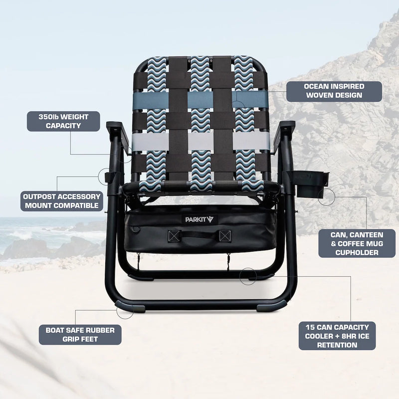 Voyager Backpack Chair | Insulated Cooler & Storage | 16" Seat Height