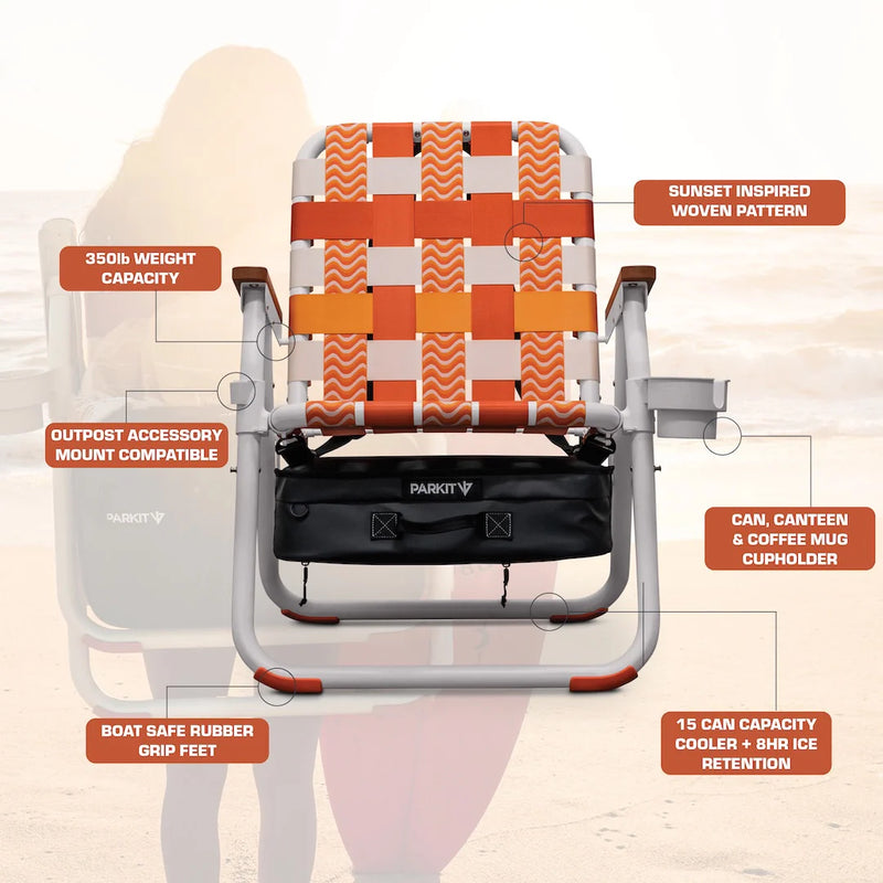 Voyager Backpack Chair | Insulated Cooler & Storage | 16" Seat Height