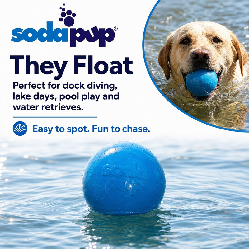 Glitter Ball Dog Toy | Soft Rubber | Floating Fetch Ball & Treat Dispenser | USA Made