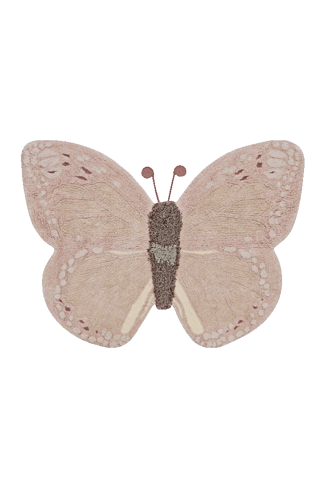 Washable Cotton Butterfly Rug | 8 Pink Shades | Handcrafted