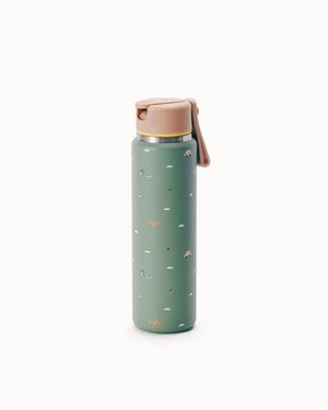 WeeWander Kids Water Bottle | Cream | Flip Spout with Carrying Strap