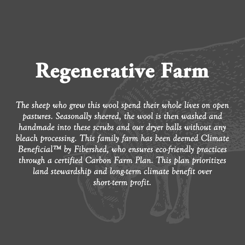 Sustainable Wool Scrub | Antimicrobial | USA Regenerative Farm