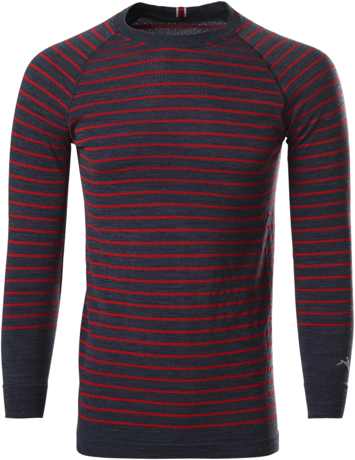 Brighton Base Layer, navy with racing red stripes