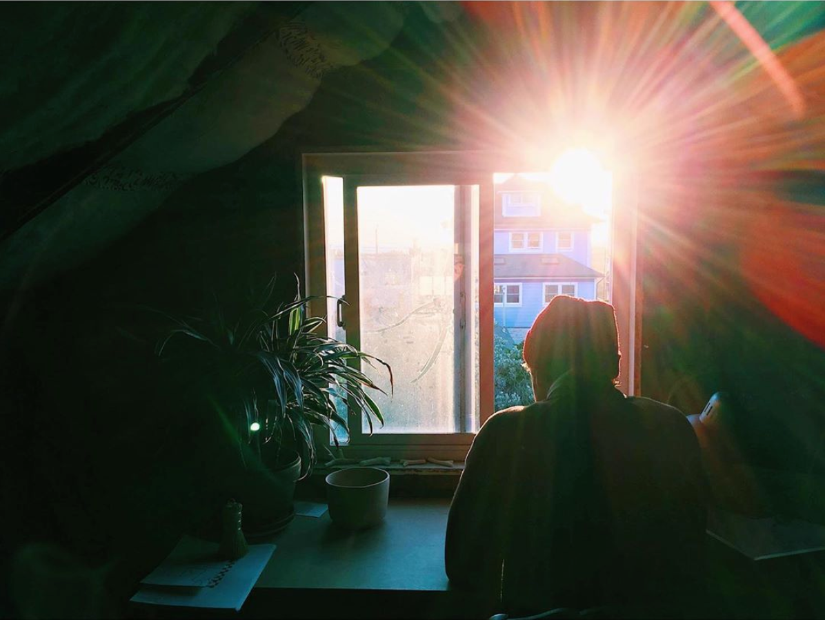 Chris McKleroy designing in his Ocean Beach studio.