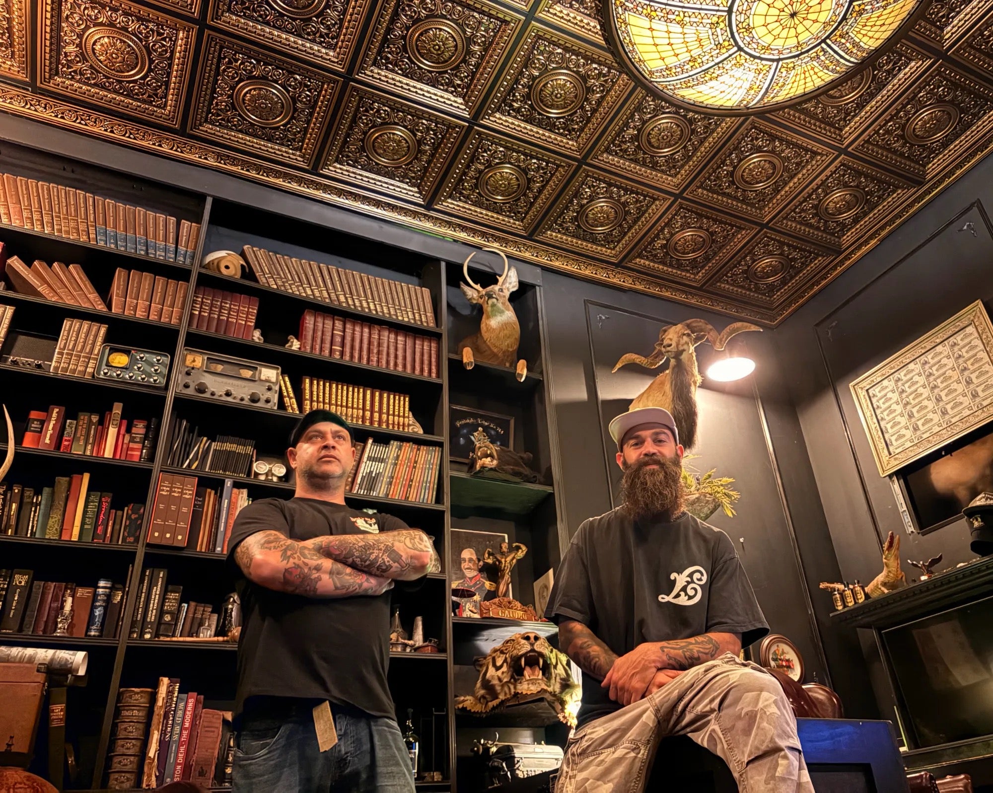 Matt and Stefan at The Holy Black headquarters on Long Island. Photo: Rarely.