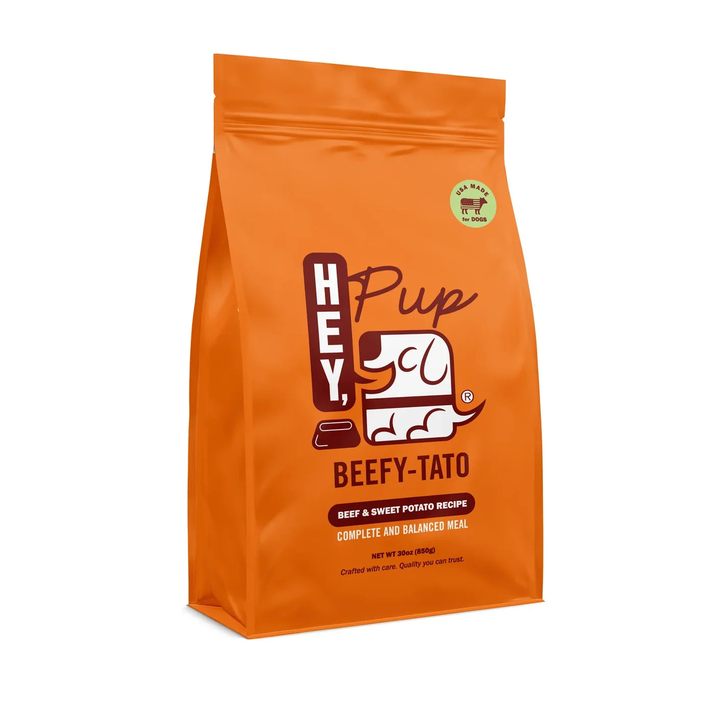 Front of HeyPup Beefy-Tato bag