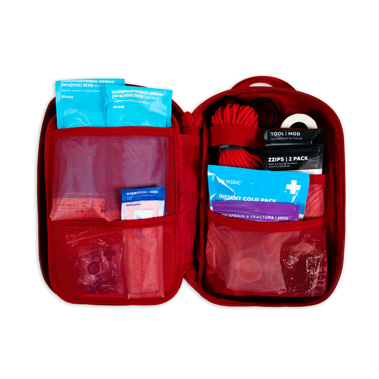 MyFAK Pro open with organized first aid supplies