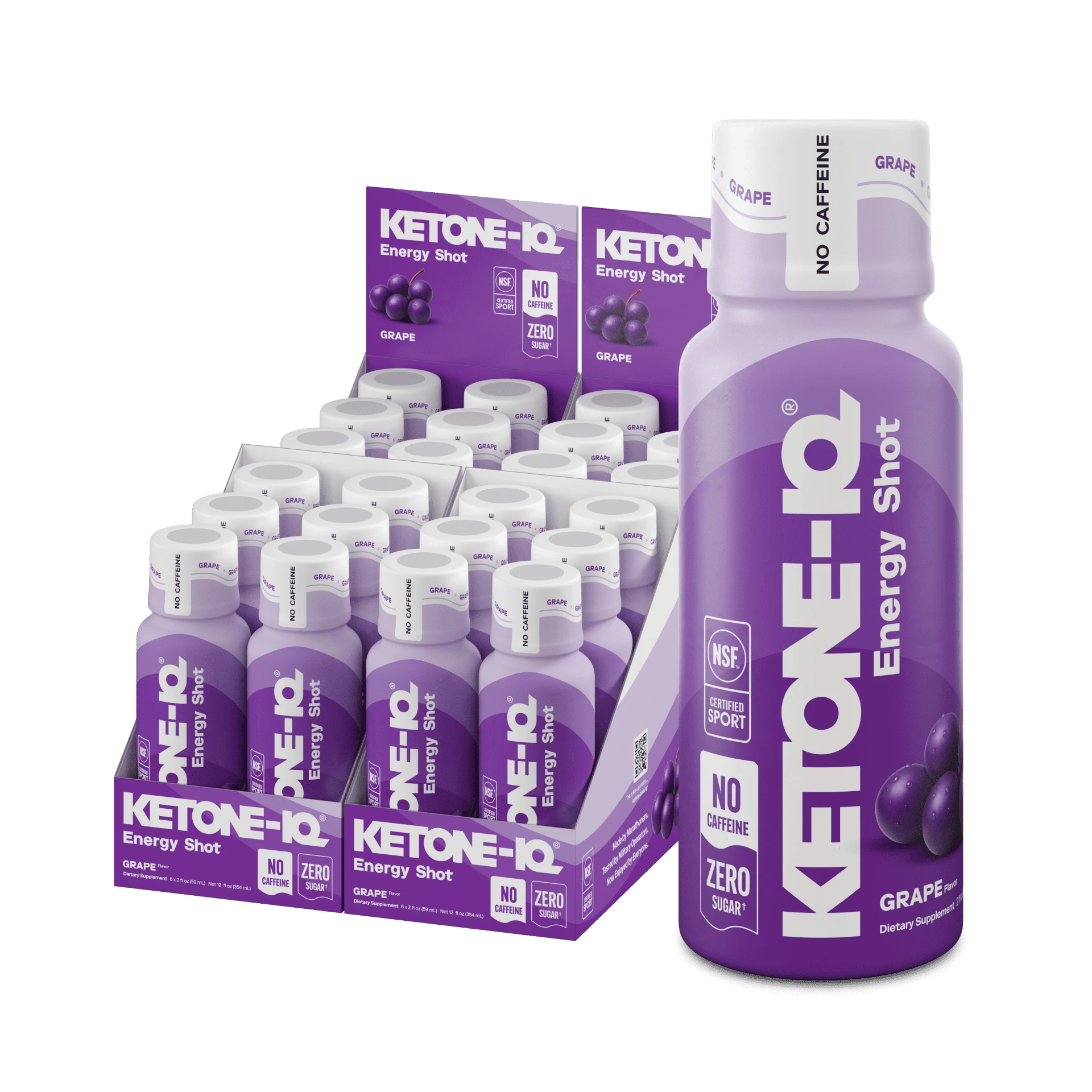 Ketone-IQ No Caffeine Shot | Brain Fuel Supplement | 0g Sugar, product cutout