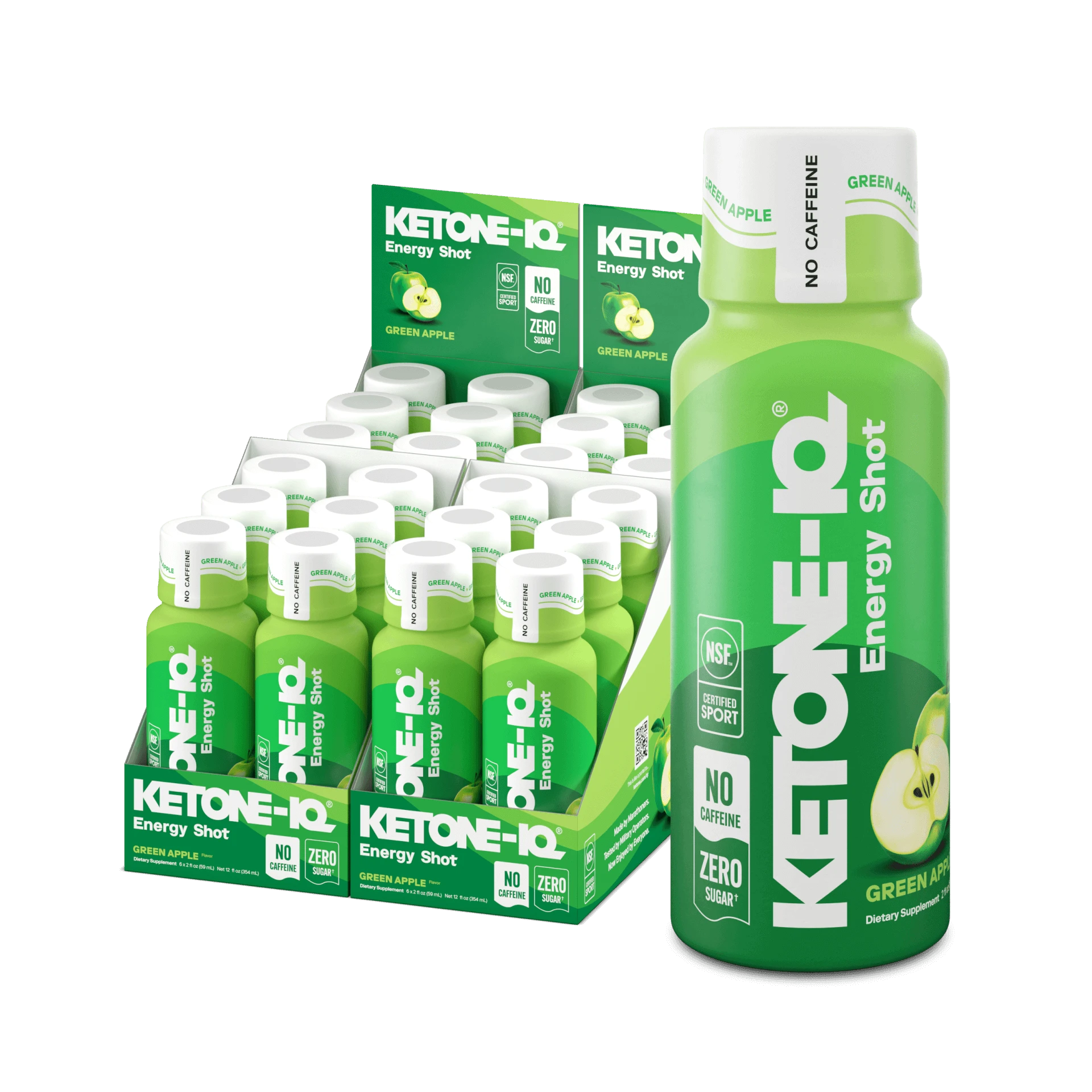 Ketone-IQ Green Apple No Caffeine Shot