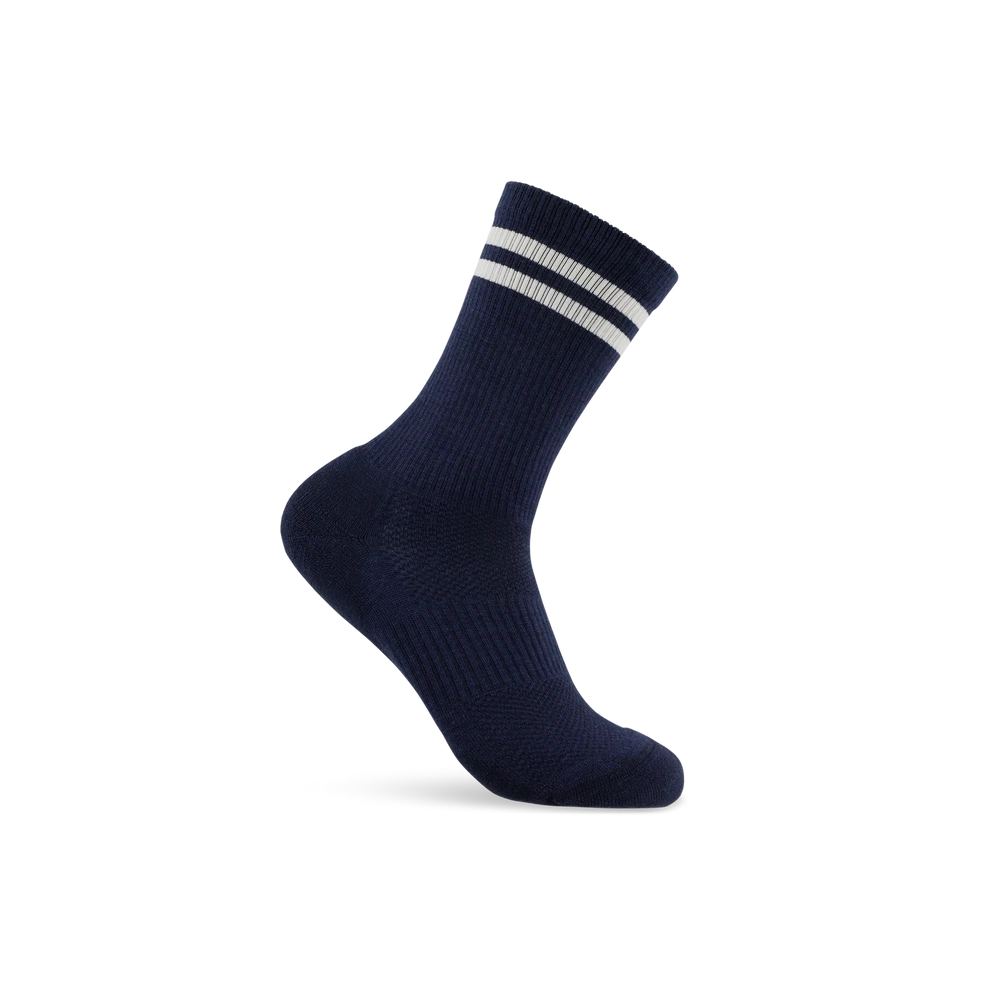Merino Tube Sock in Navy/Ivory