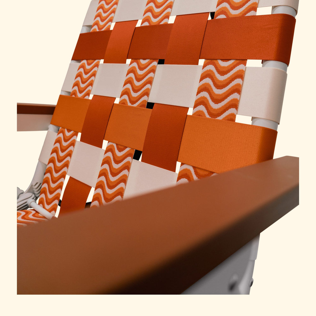 Close detail of the Sunkissed PARKIT Voyager webbing and hardware